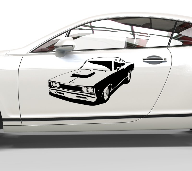 13025 1968 Dodge Charger Muscle Car Aufkleber
